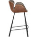 Waldo 35.5 inch November Grey / Cinnamon Brown Counter Stool